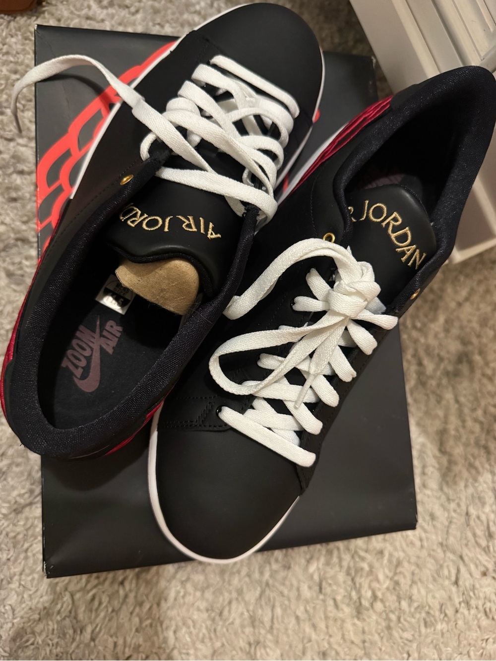 Jordan Men’s Low-Top Sneakers - Black/Red/White/Gold